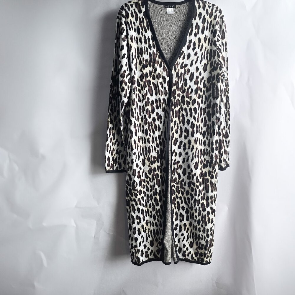 Venus Snow Leopard Print Duster